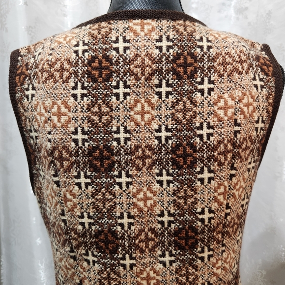 Welsh Sweater Vest GWYDIR GARMENTS Trefriw Woolen Mills Woven Wool VTG (sz16) - Picture 6 of 15